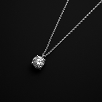 エメラルドカット ラボグロウンダイヤモンドペンダント