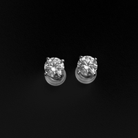 エメラルドカット ラボグロウンダイヤモンドピアス