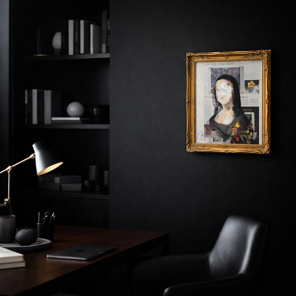 UNTITLED Portrait work (Mona Lisa) contemporary painting art – ENT