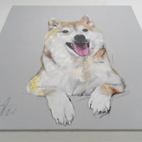 a dog contemporary painting art