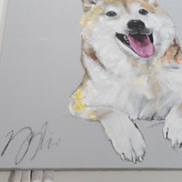 a dog contemporary painting art