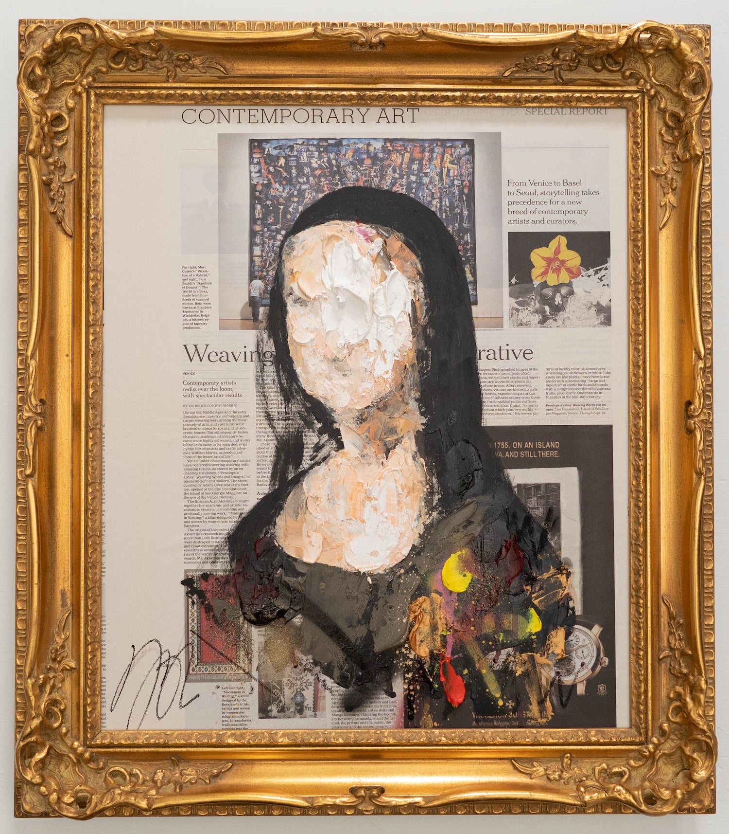 UNTITLED Portrait work (Mona Lisa) contemporary painting art