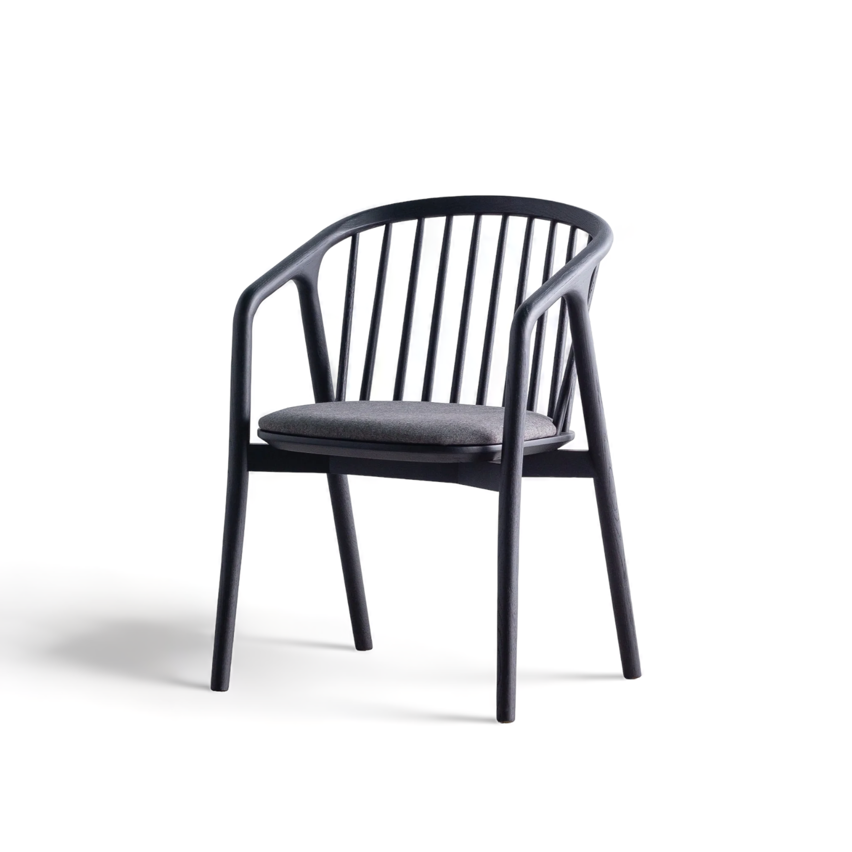 BLACK WOOD CUSHION CHAIR ブラックウッド クッションチェア【送料無料