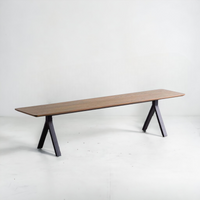 SMOKED OAK × IRON BENCH FORK LEG
