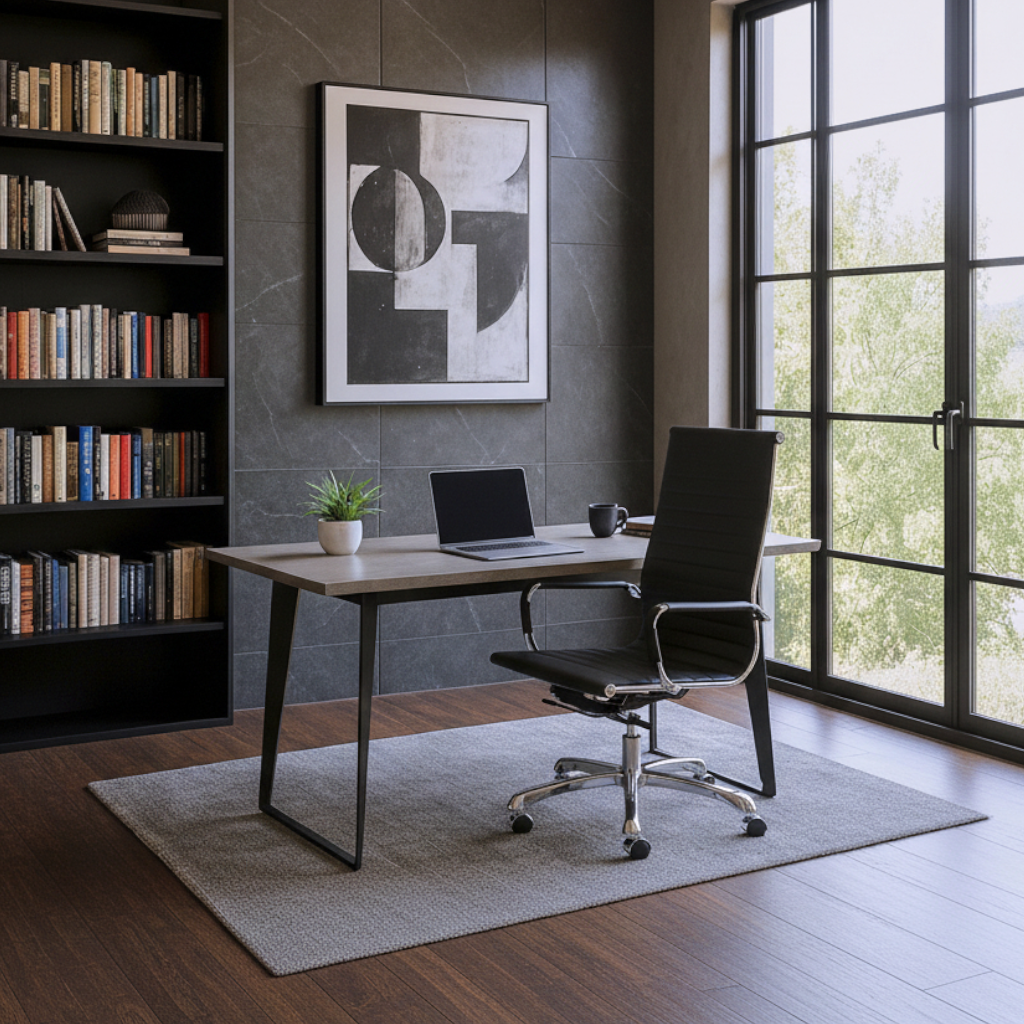 ダイニングテーブル PC デスク コンクリート風 ELEMENTS（インテリア） デスク ワーク パソコン 机 幅115cm ストーン