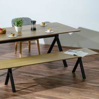 SMOKED OAK × IRON BENCH FORK LEG