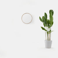 OAK ROUND MIRROR