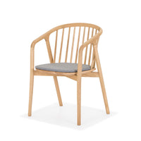 NATURAL WOOD CUSHION CHAIR
