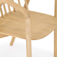 NATURAL WOOD CUSHION CHAIR
