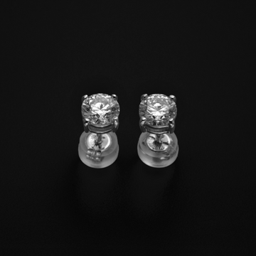 エメラルドカット ラボグロウンダイヤモンドピアス