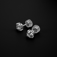 エメラルドカット ラボグロウンダイヤモンドピアス