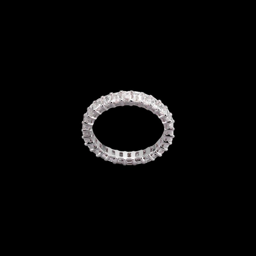 エメラルドカット ラボグロウンダイヤモンドリング