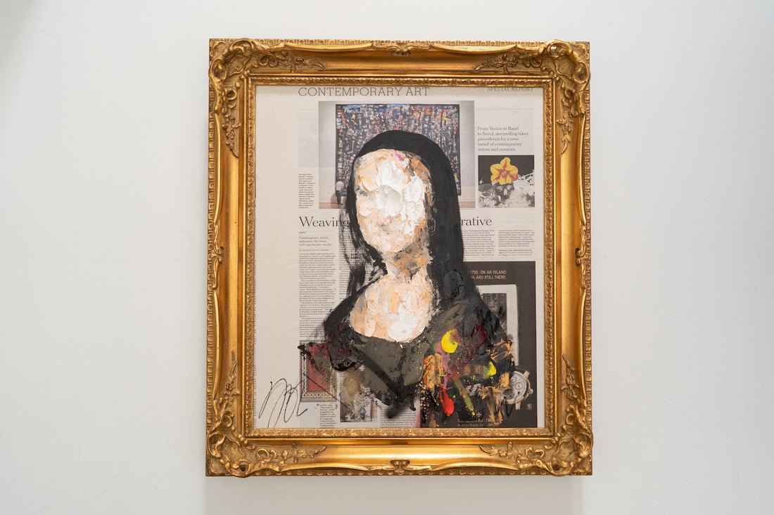 UNTITLED Portrait work (Mona Lisa) contemporary painting art