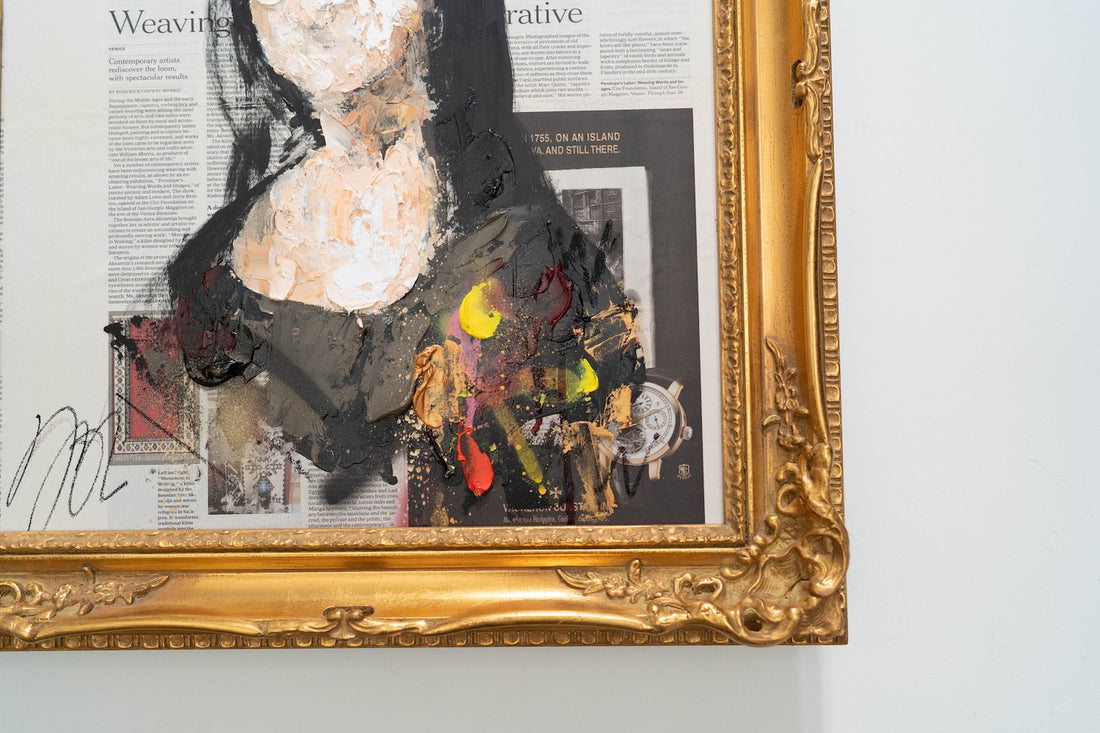 UNTITLED Portrait work (Mona Lisa) contemporary painting art