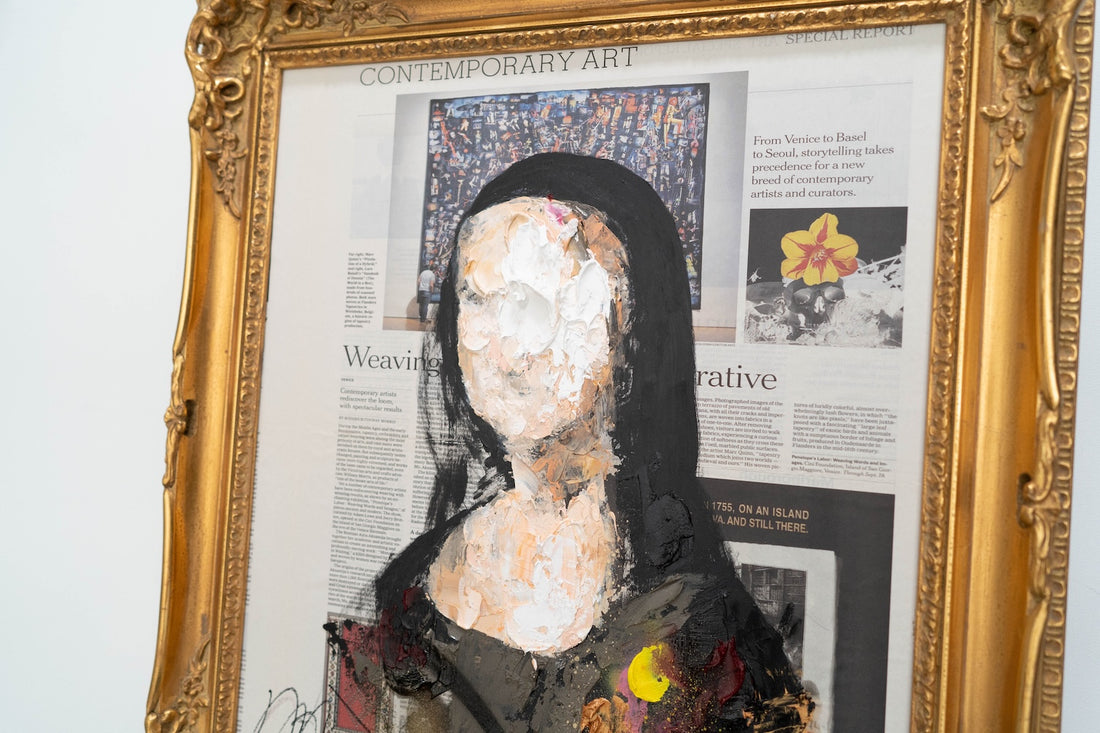 UNTITLED Portrait work (Mona Lisa) contemporary painting art