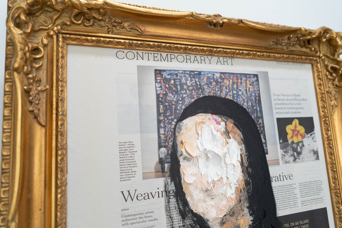 UNTITLED Portrait work (Mona Lisa) contemporary painting art