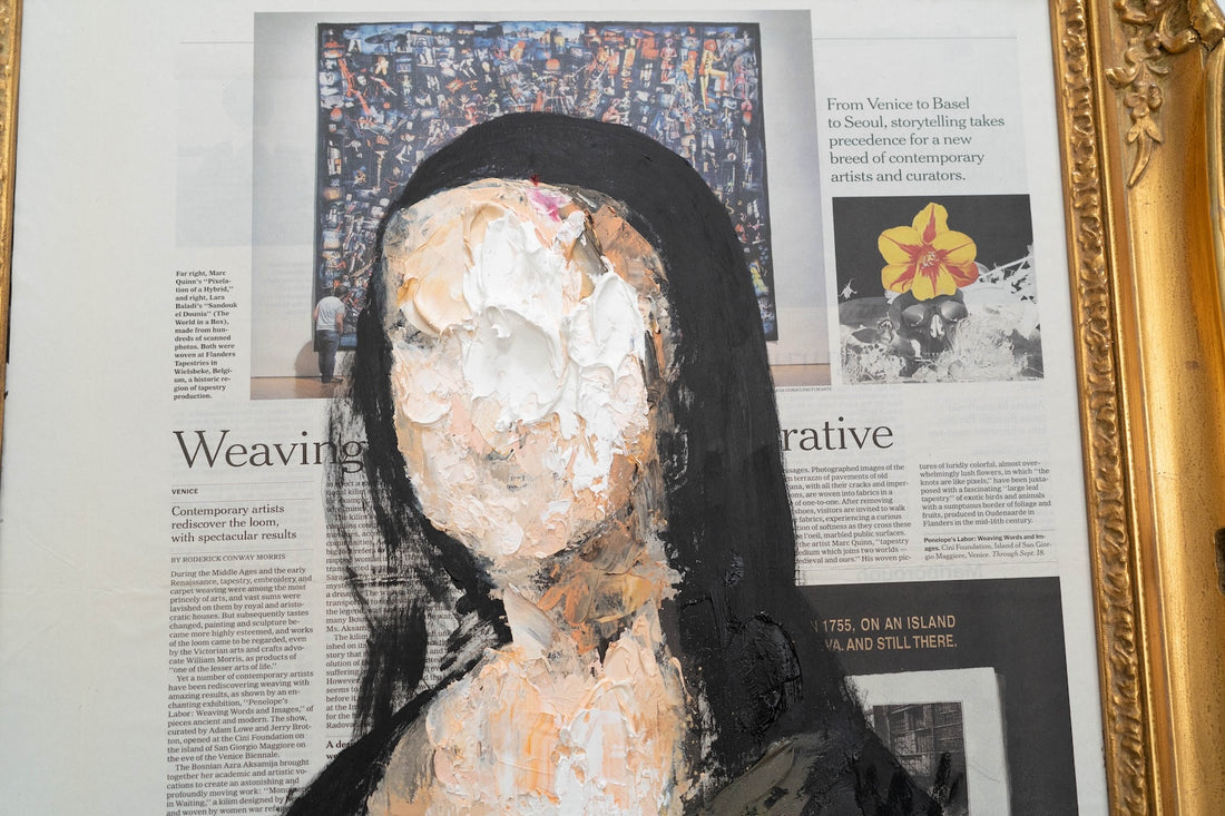 UNTITLED Portrait work (Mona Lisa) contemporary painting art