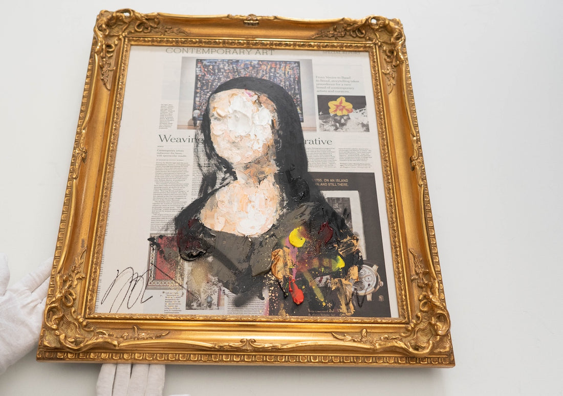 UNTITLED Portrait work (Mona Lisa) contemporary painting art