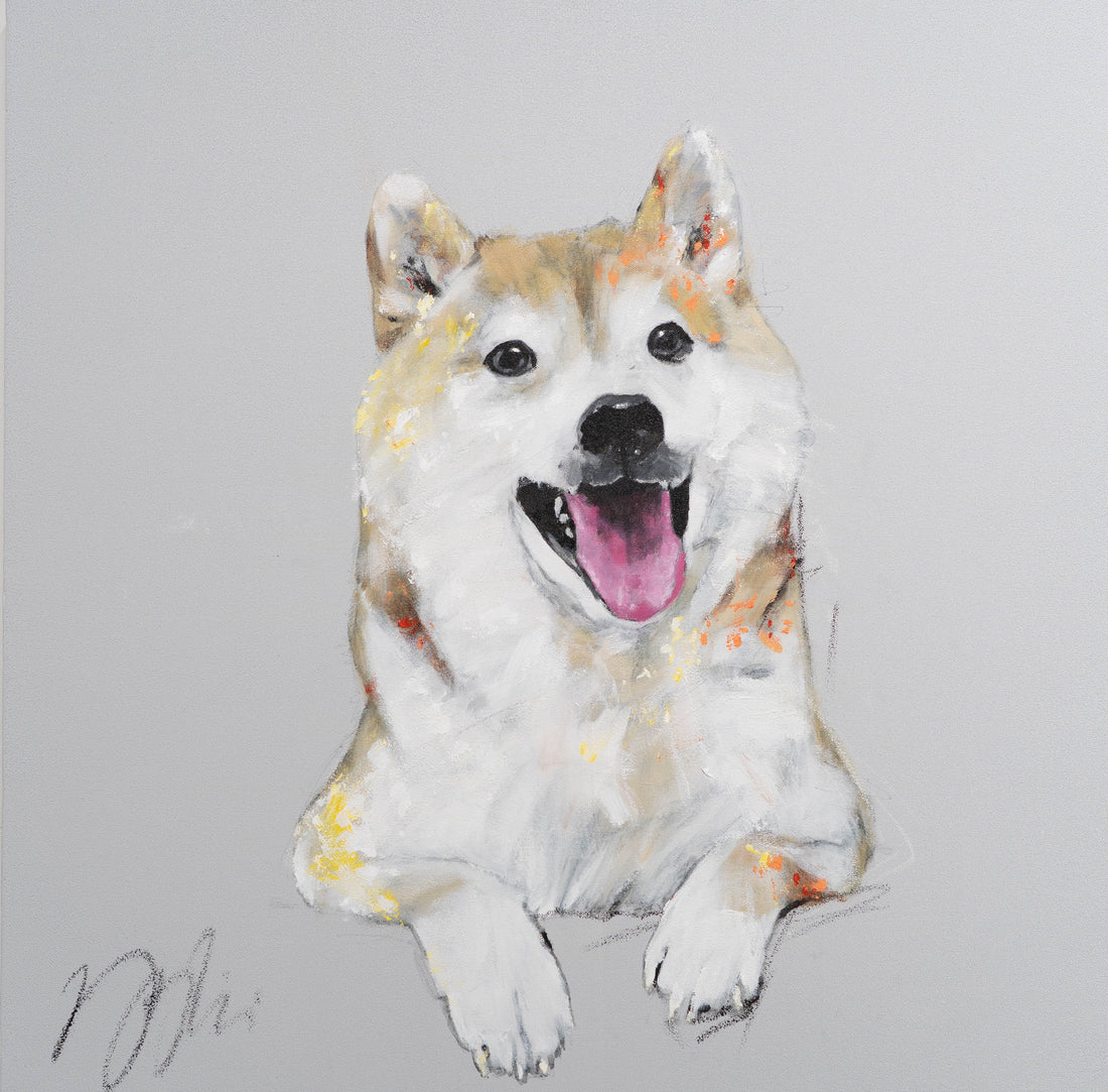 a dog contemporary painting art
