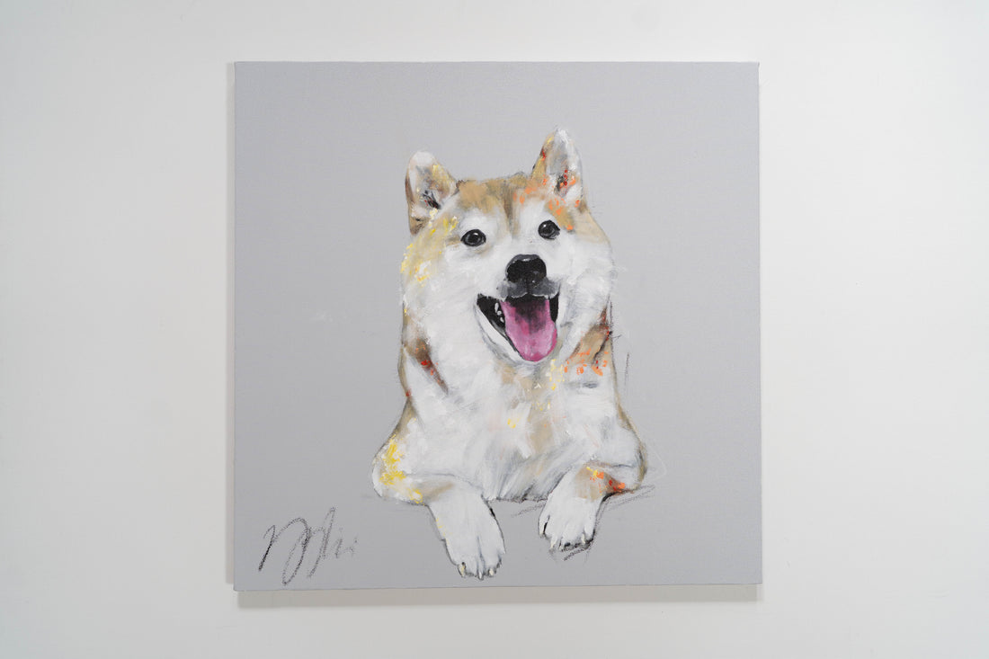 a dog contemporary painting art