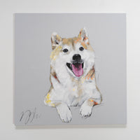 a dog contemporary painting art