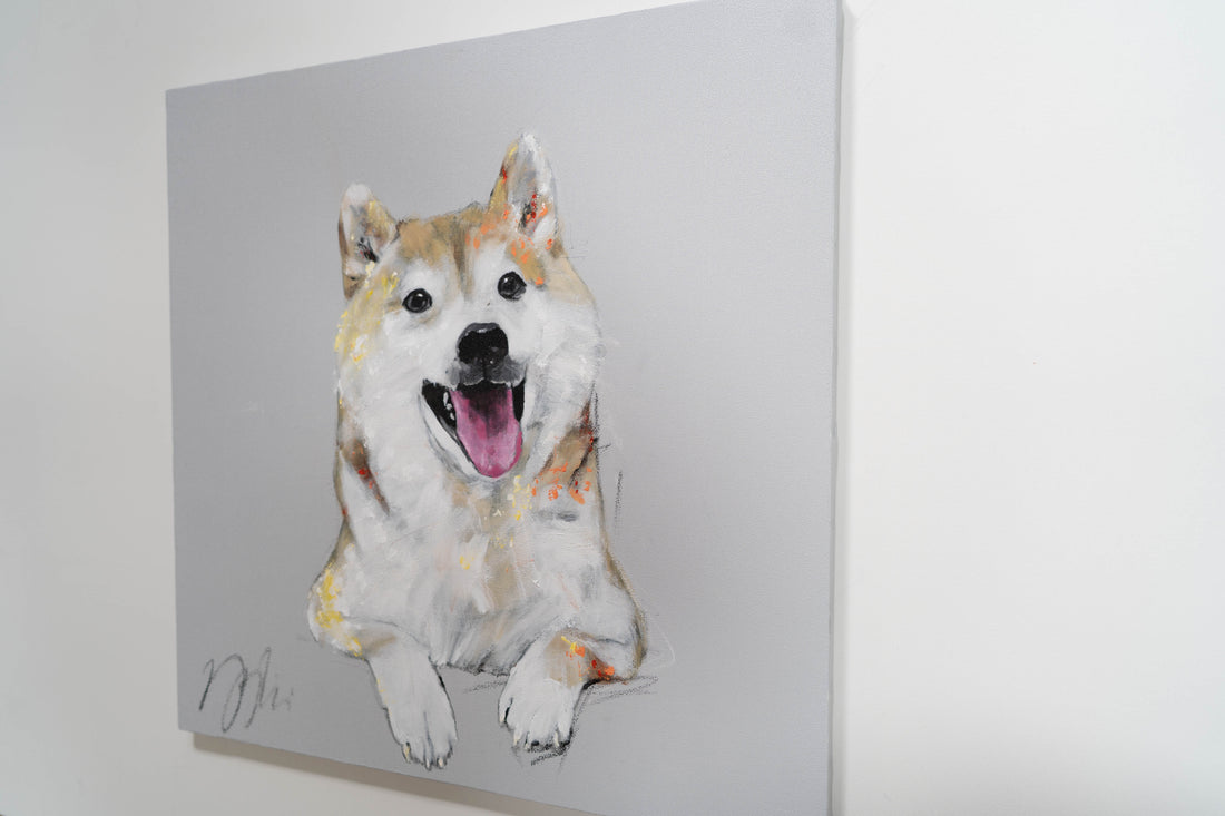 a dog contemporary painting art