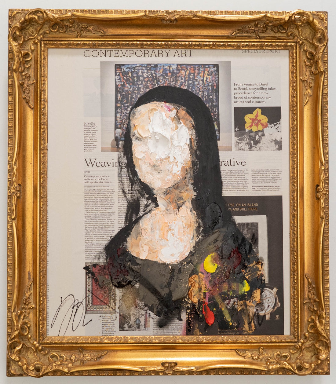 UNTITLED Portrait work (Mona Lisa) contemporary painting art