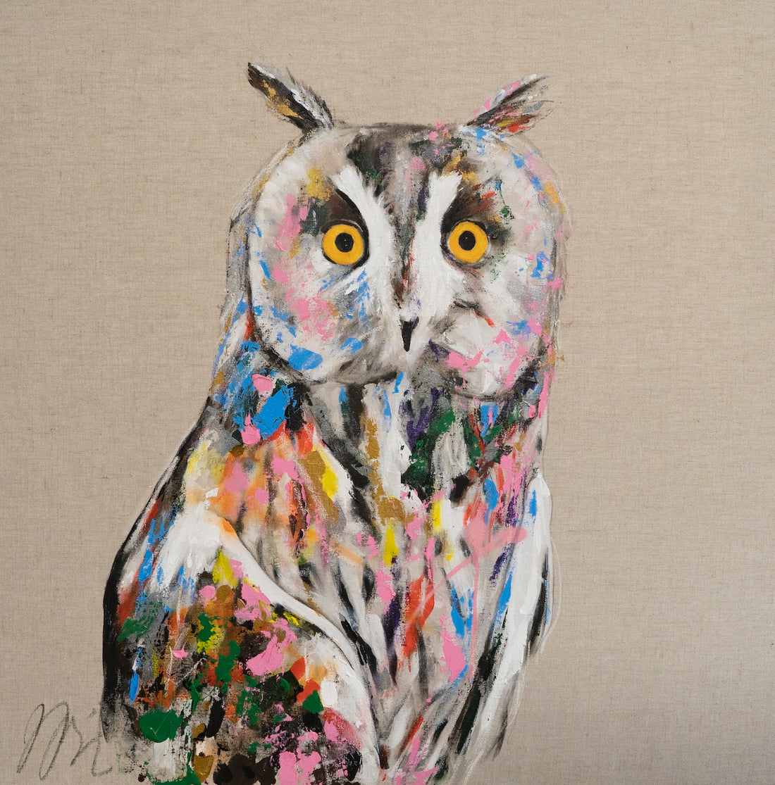 Owl contemporary painting art