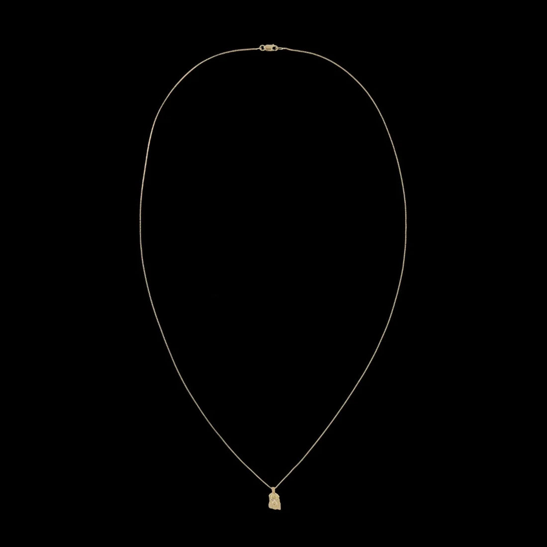 -JESUS 18K GOLD PENDANT- (EMERALD EYES)