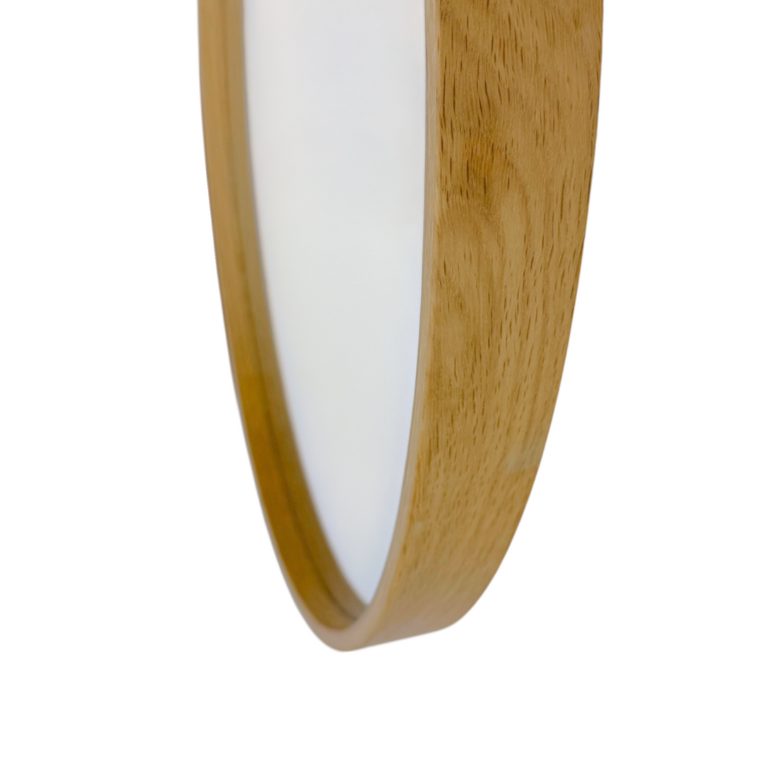 OAK ROUND MIRROR