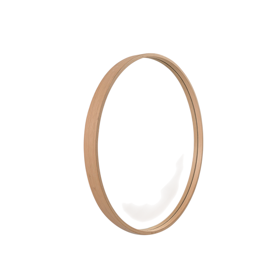 OAK ROUND MIRROR