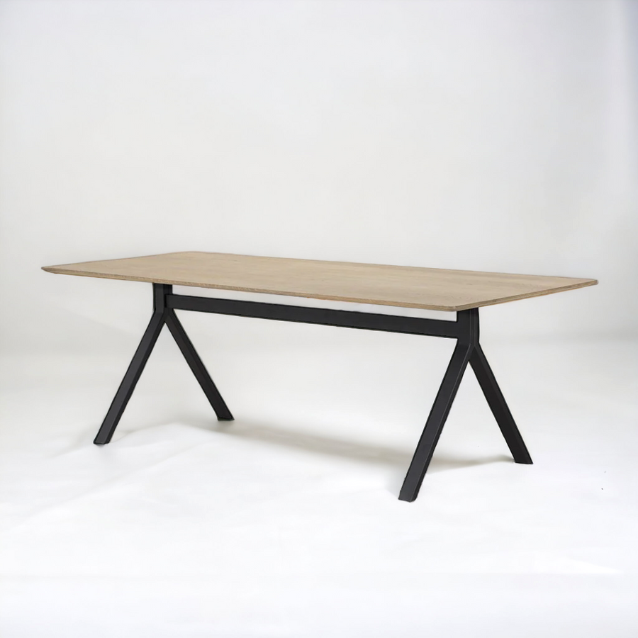 SMOKED OAK DINING TABLE