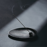 Abalone shell black incense set