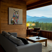 Owl contemporary painting art