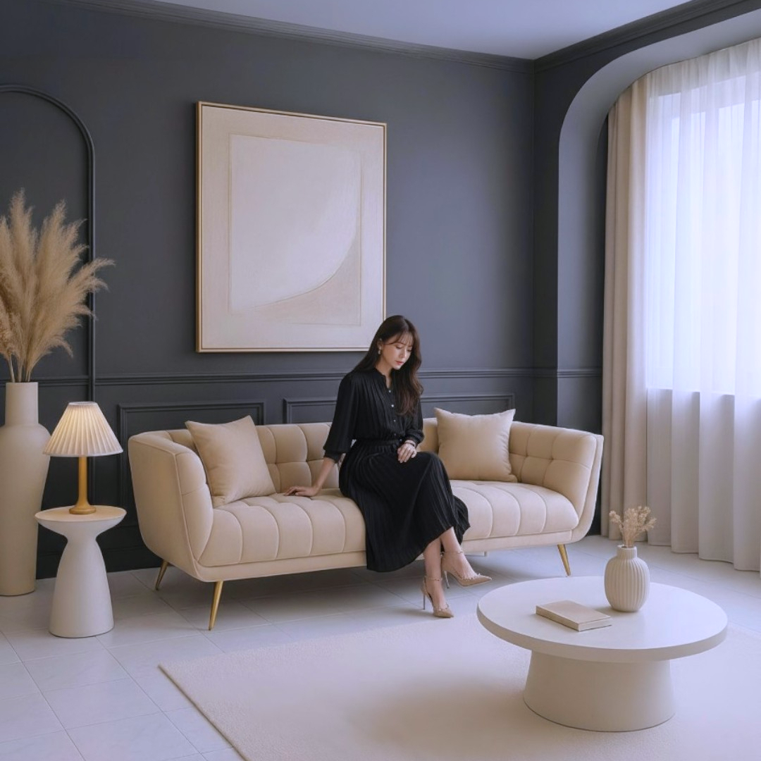 Eclipse sofa 3P LightKhaki